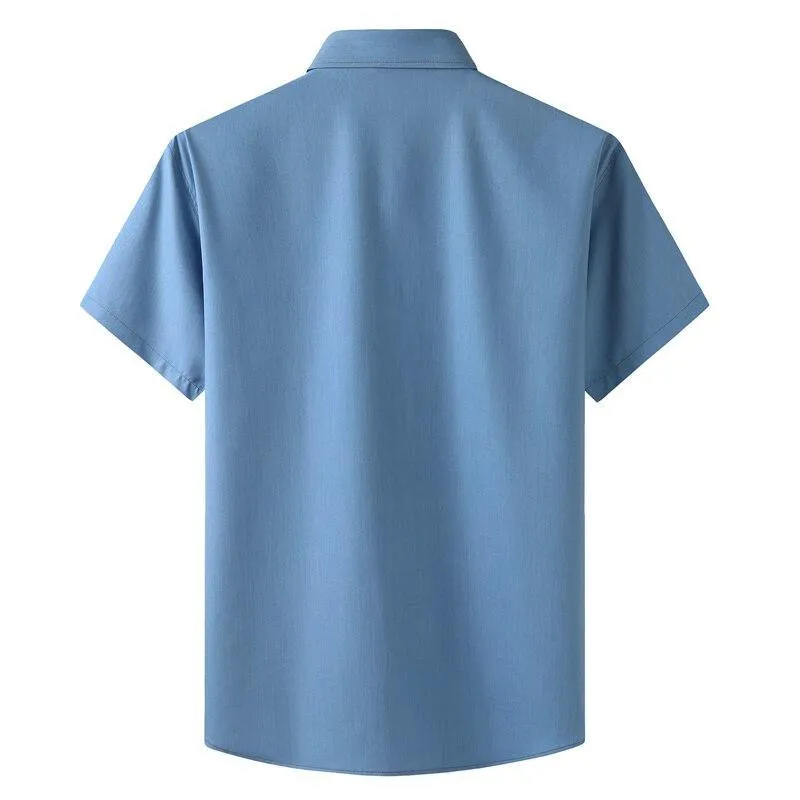 10XL 8XL 6XL Men's Summer Fashion Pure Color Breathable Comfortable