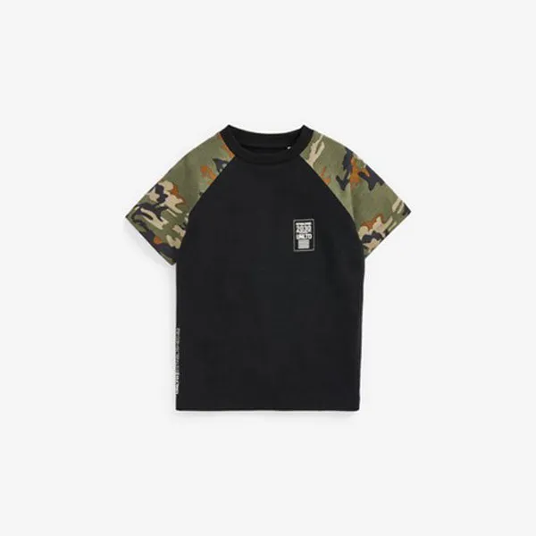 3 Pack Camo Colourblock T-Shirts (3-12yrs)