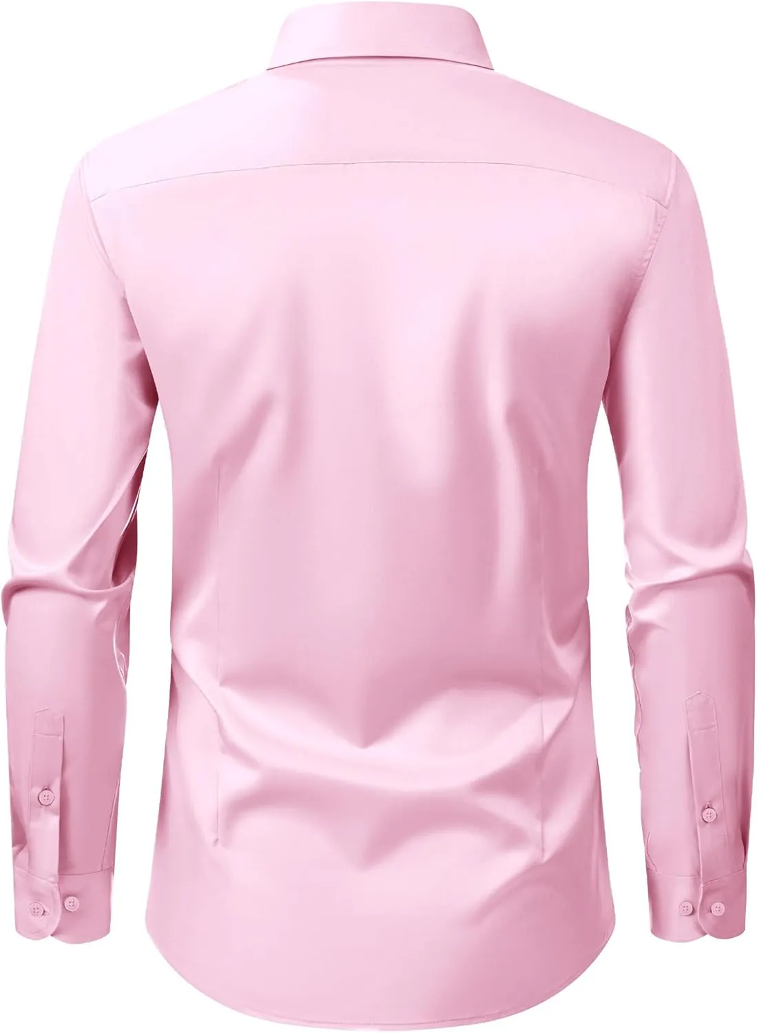 Alimens & Gentle Men's Dress Shirts Transitional Weather Long Sleeve Stretch Wrinkle-Free Button Down Top