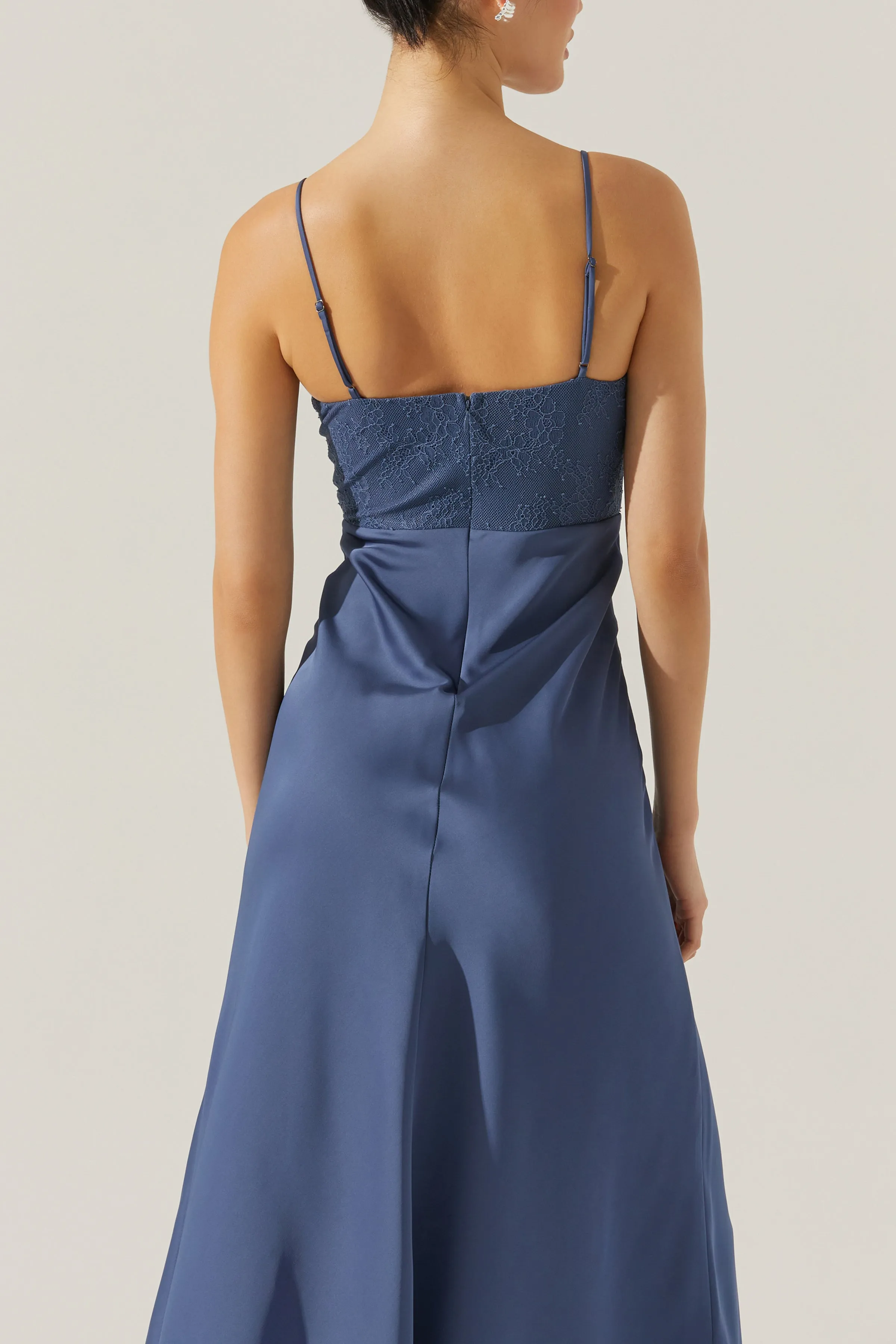 Aria Lace bustier Midi  Dress
