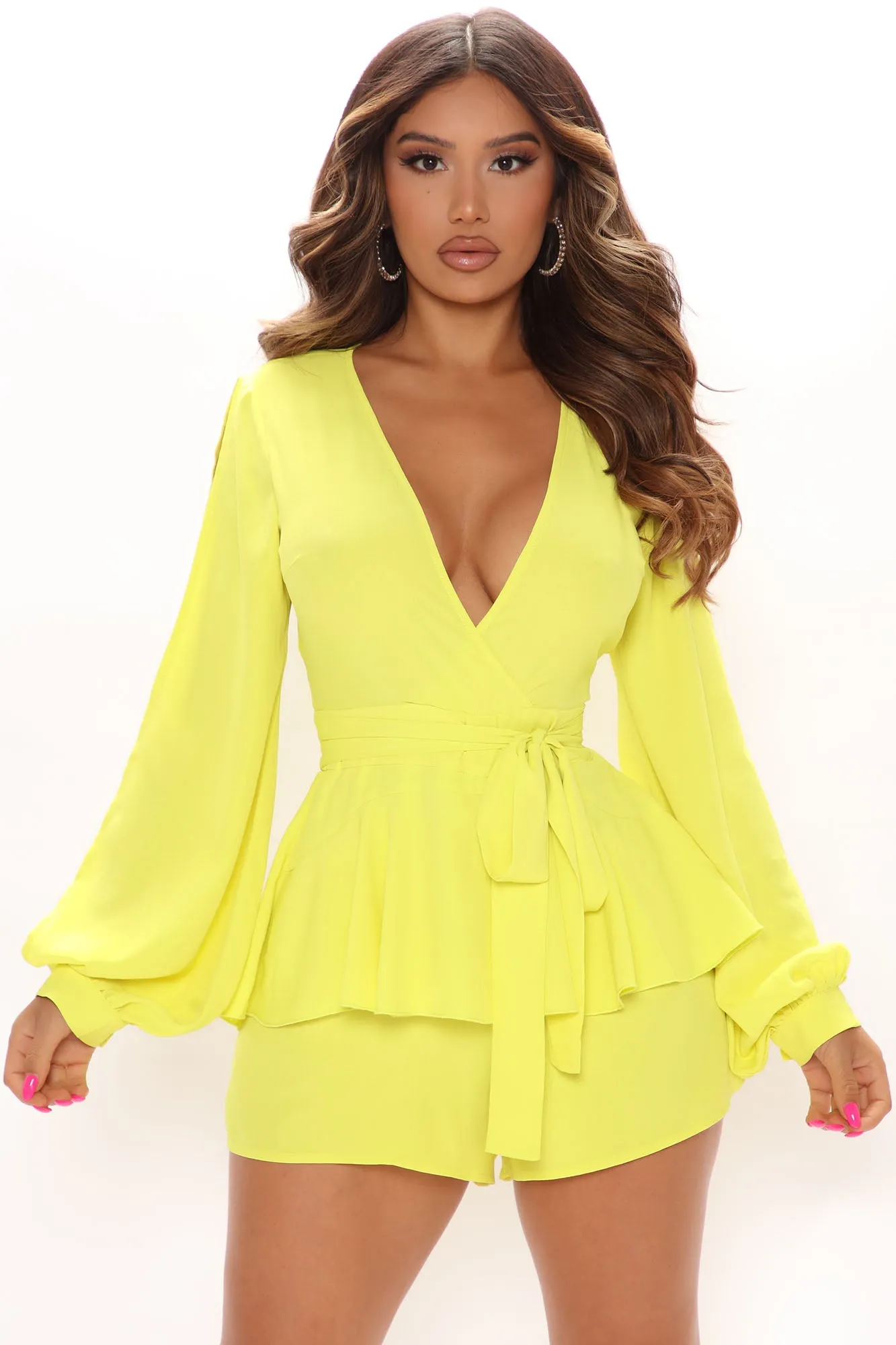 Arms Wide Open Romper - Lime