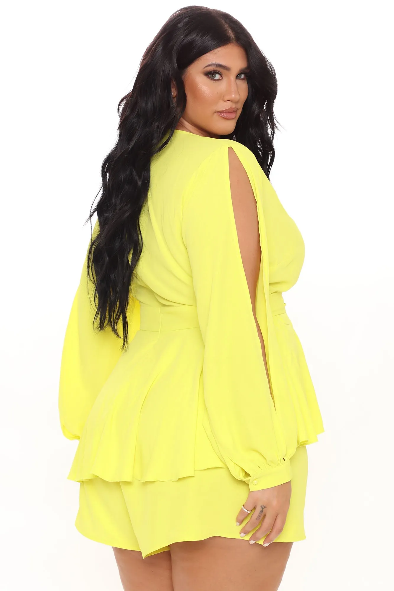 Arms Wide Open Romper - Lime