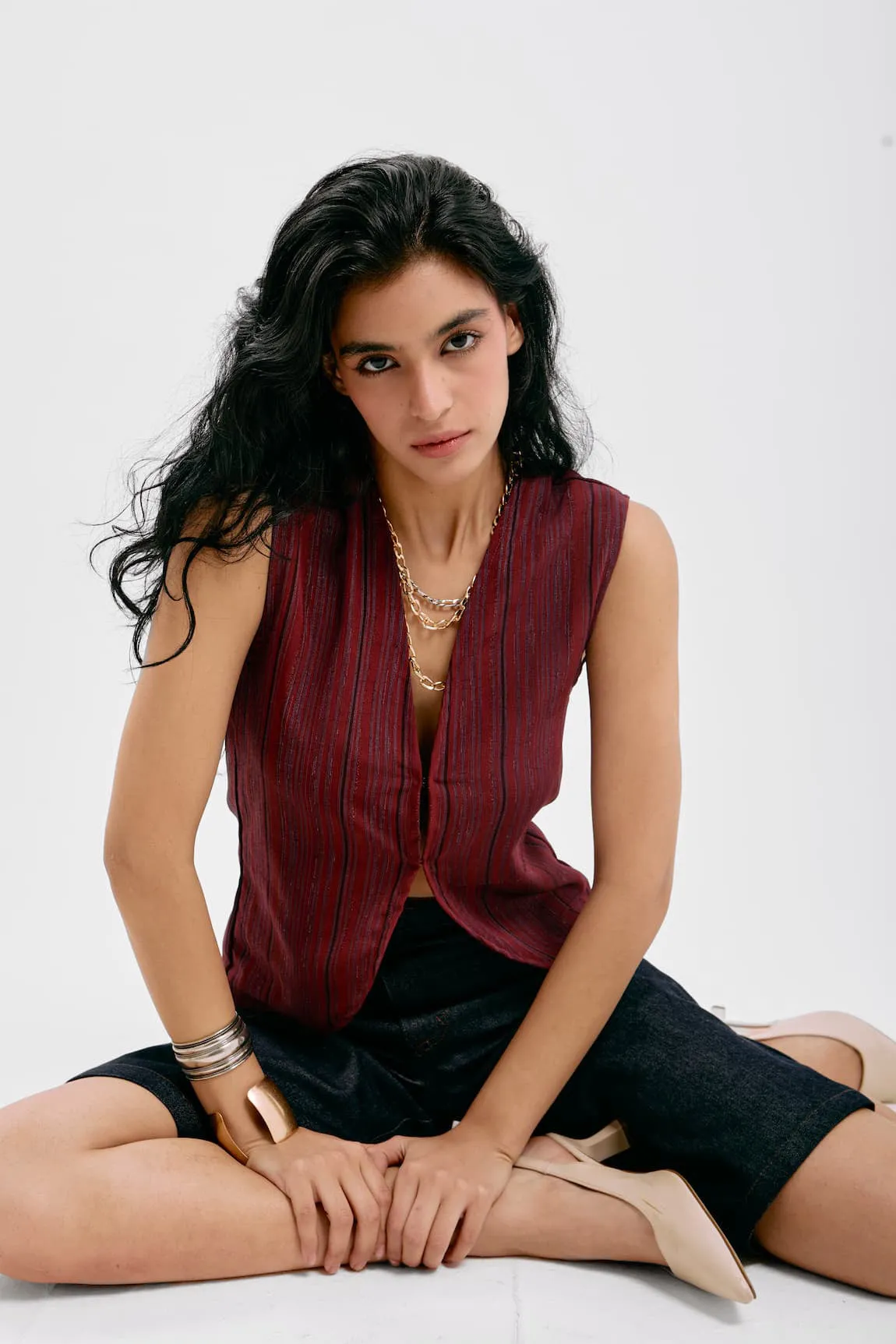 Artistic Striped Waistcoat