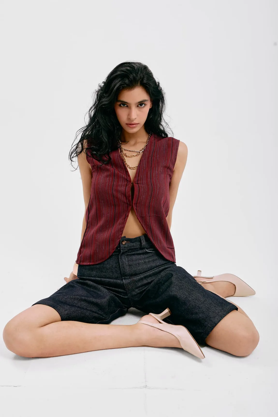Artistic Striped Waistcoat