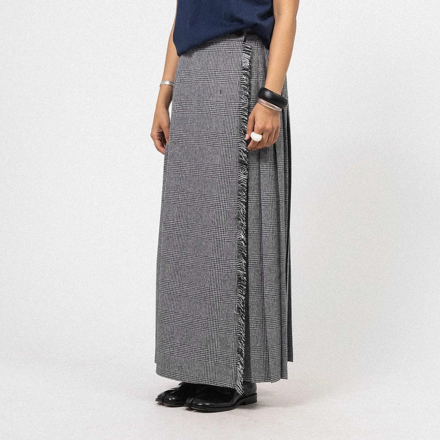 [BEAMS BOY] G.CHK KILT SKIRT _ GREY CHECK