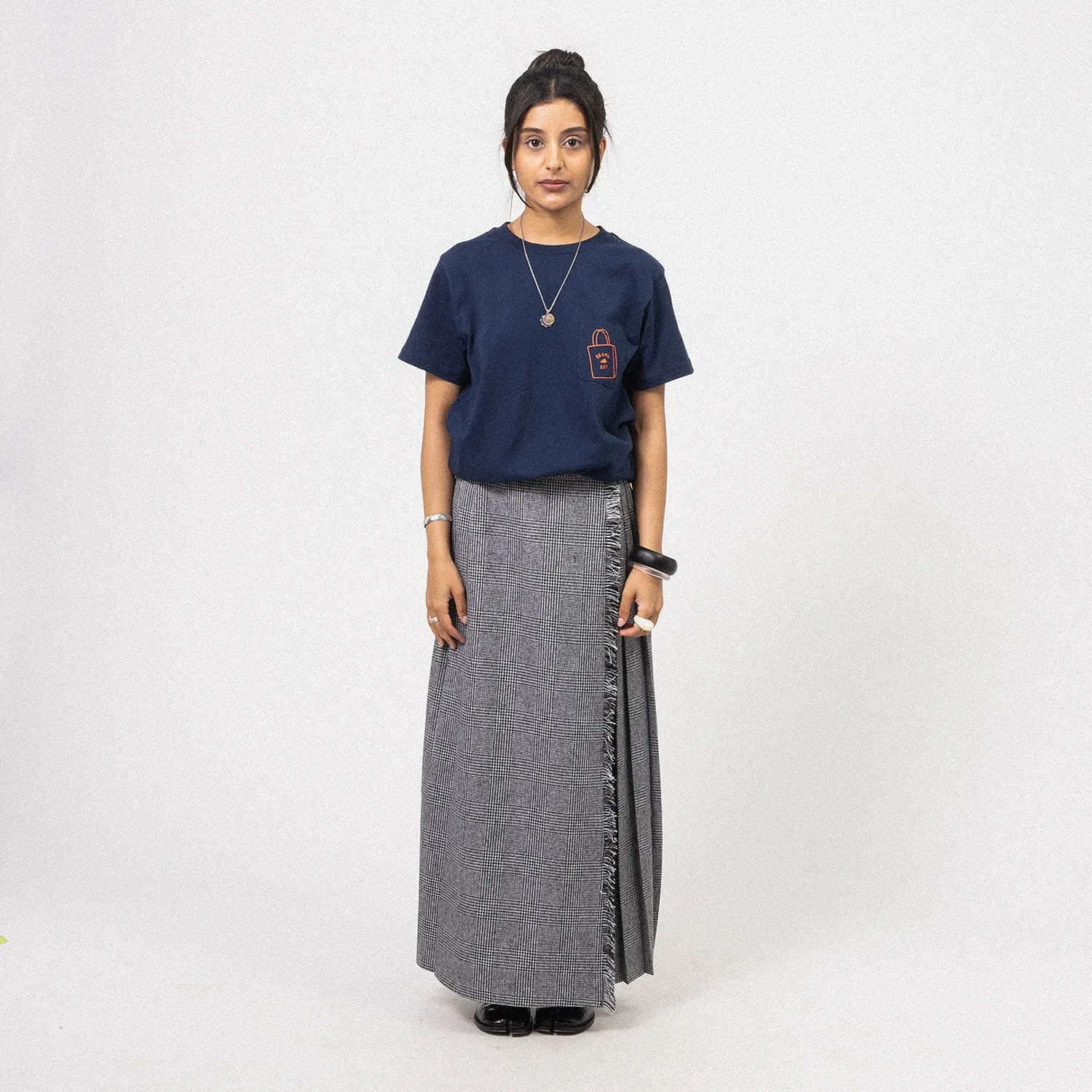 [BEAMS BOY] G.CHK KILT SKIRT _ GREY CHECK