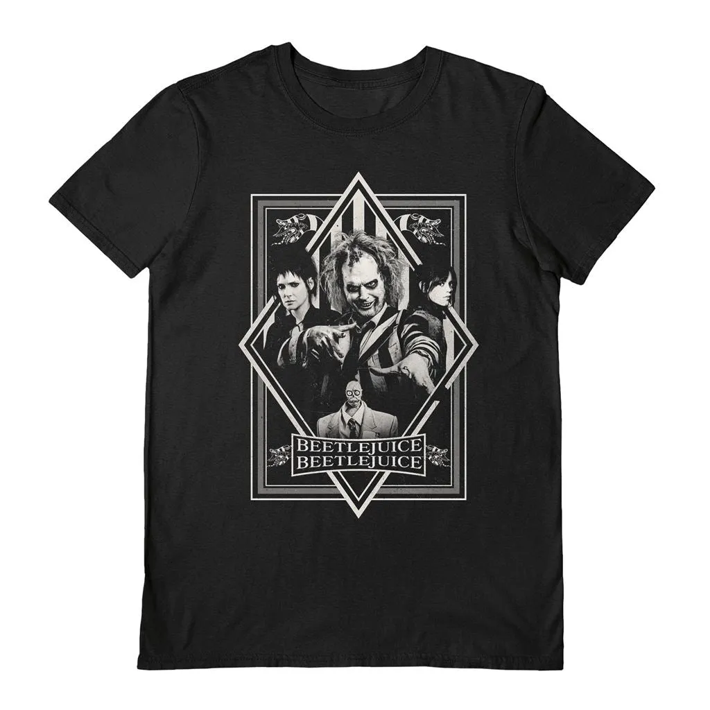 Beetlejuice 2 (Black & White) Black Unisex T-Shirt