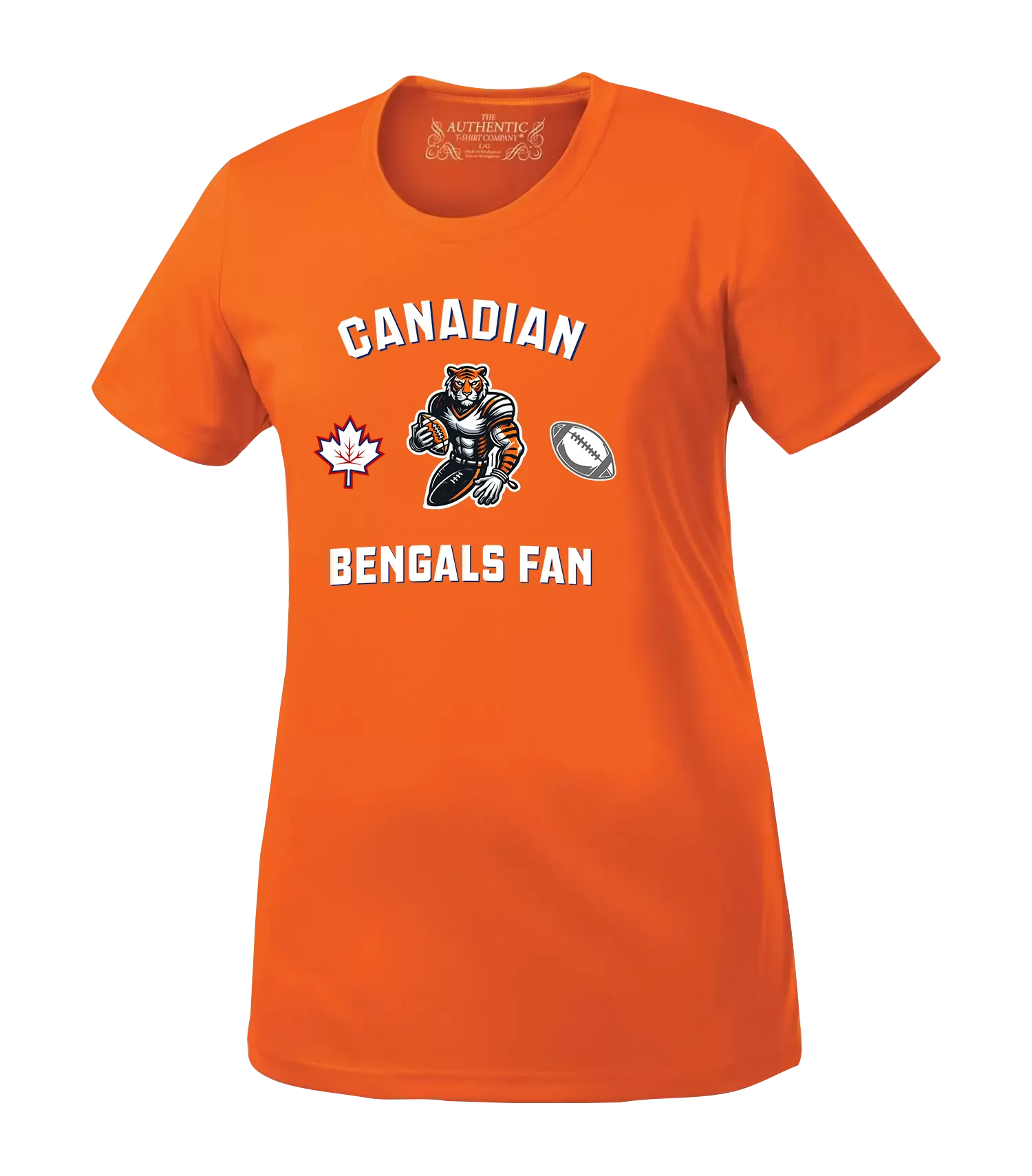 Bengals Fan Ladies Dri-Fit T-Shirt with Printed Logo