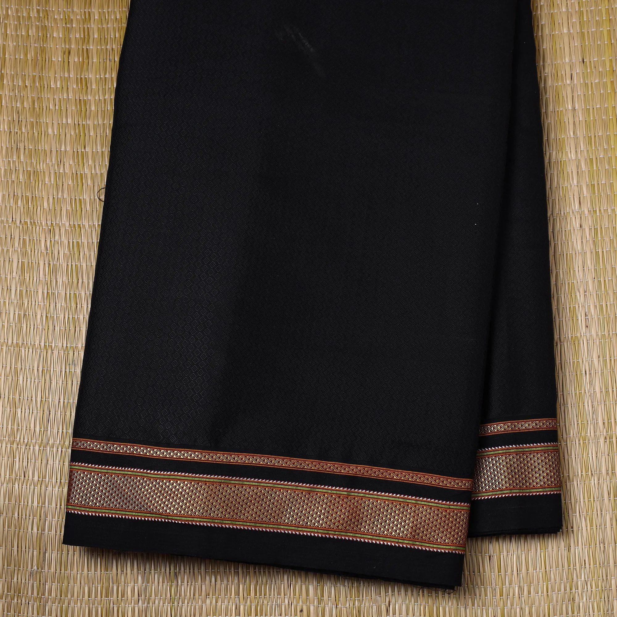 Black - Traditional Khun Weave Cotton Fabric 29