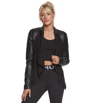 Blanc Noir Drape Front Jacket