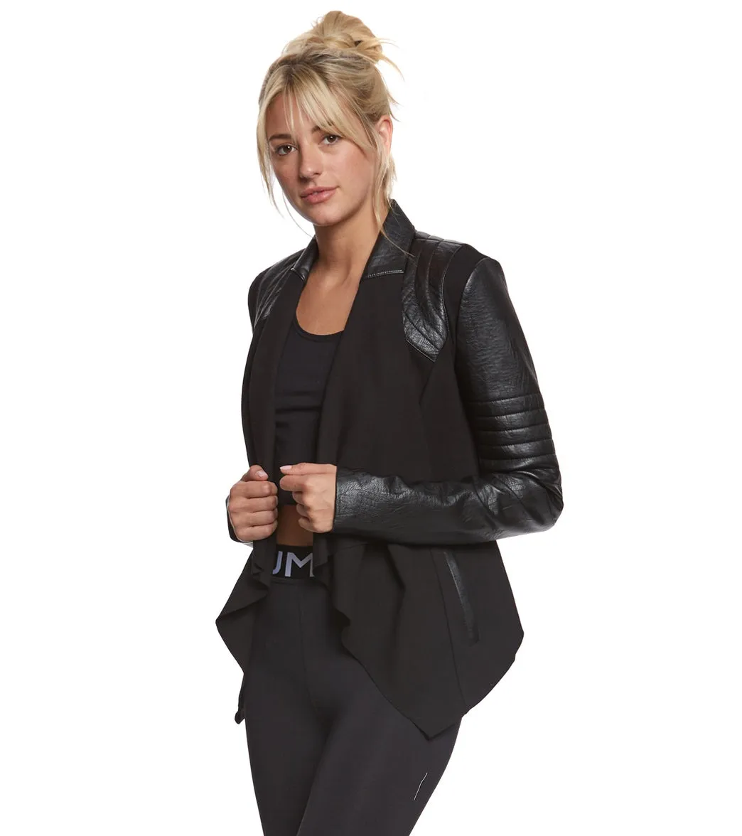 Blanc Noir Drape Front Jacket