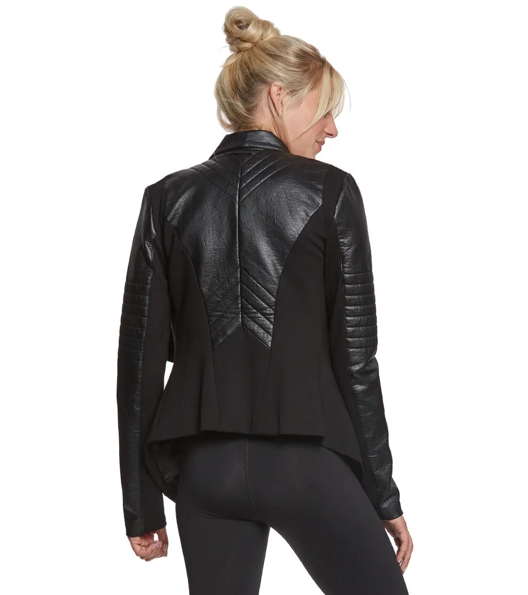 Blanc Noir Drape Front Jacket