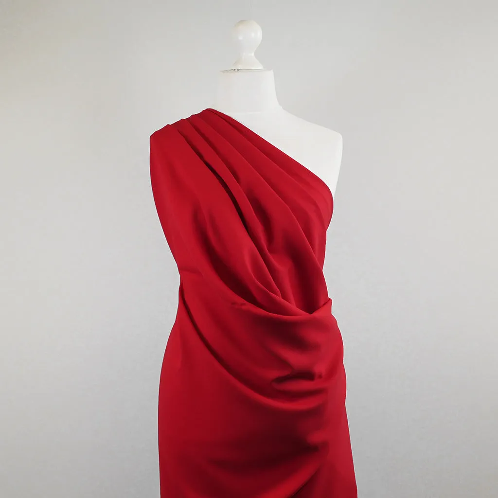 Bloomsbury - Red Crepe Stretch Woven Suiting Fabric