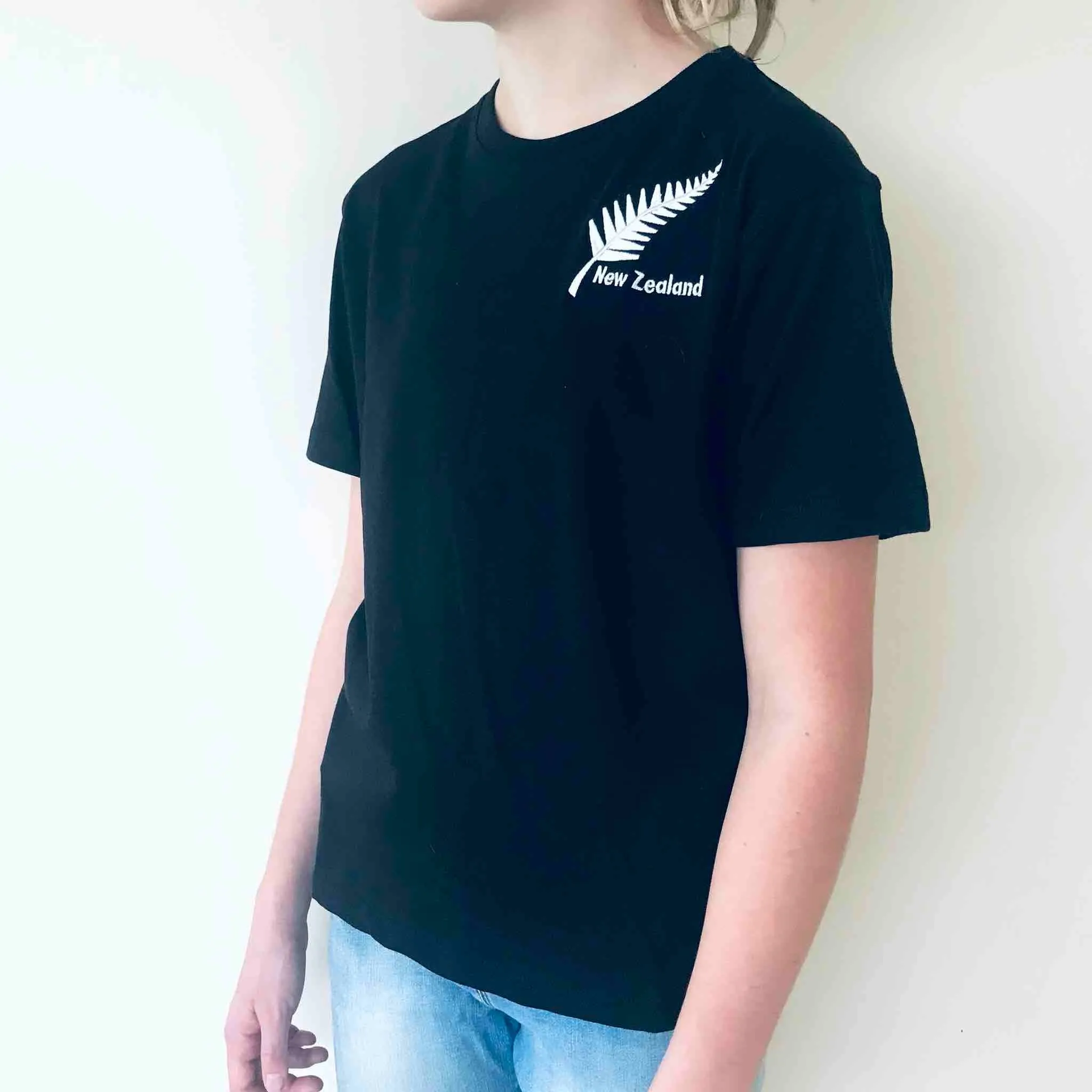 Childrens New Zealand T Shirt - Silver Fern