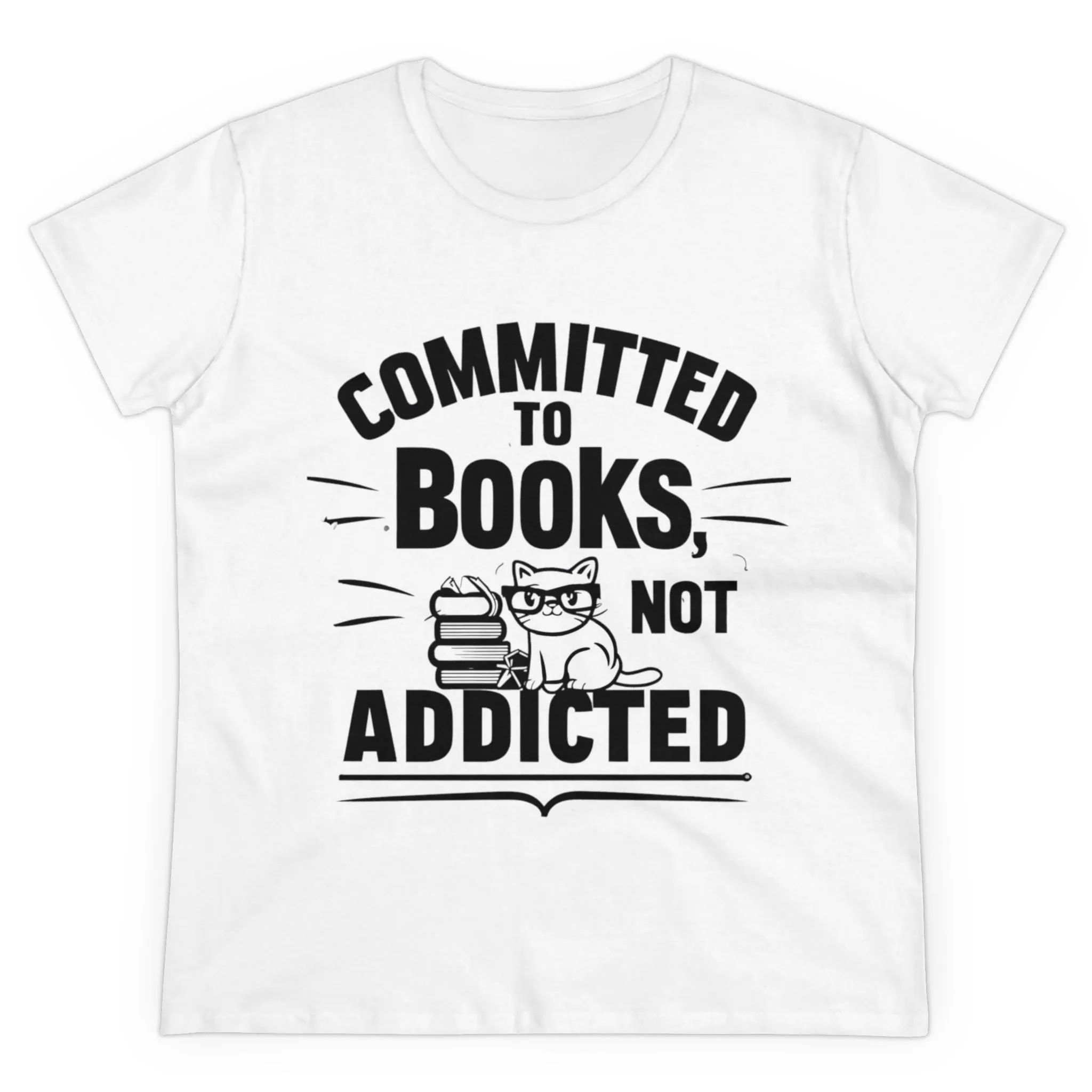 Committee To Book Lovers Short Sleeve Regular Fit Cotton Womens Tee