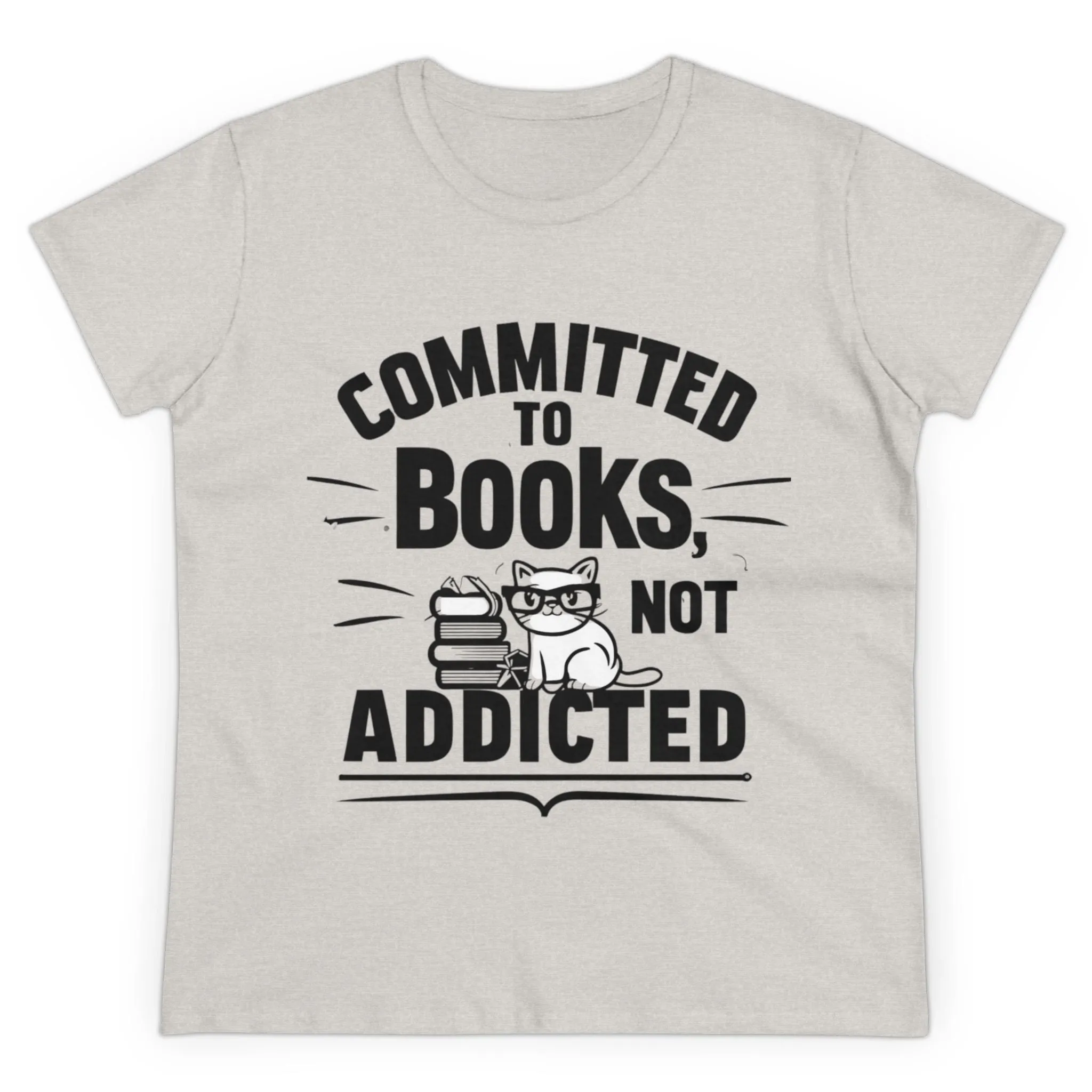 Committee To Book Lovers Short Sleeve Regular Fit Cotton Womens Tee