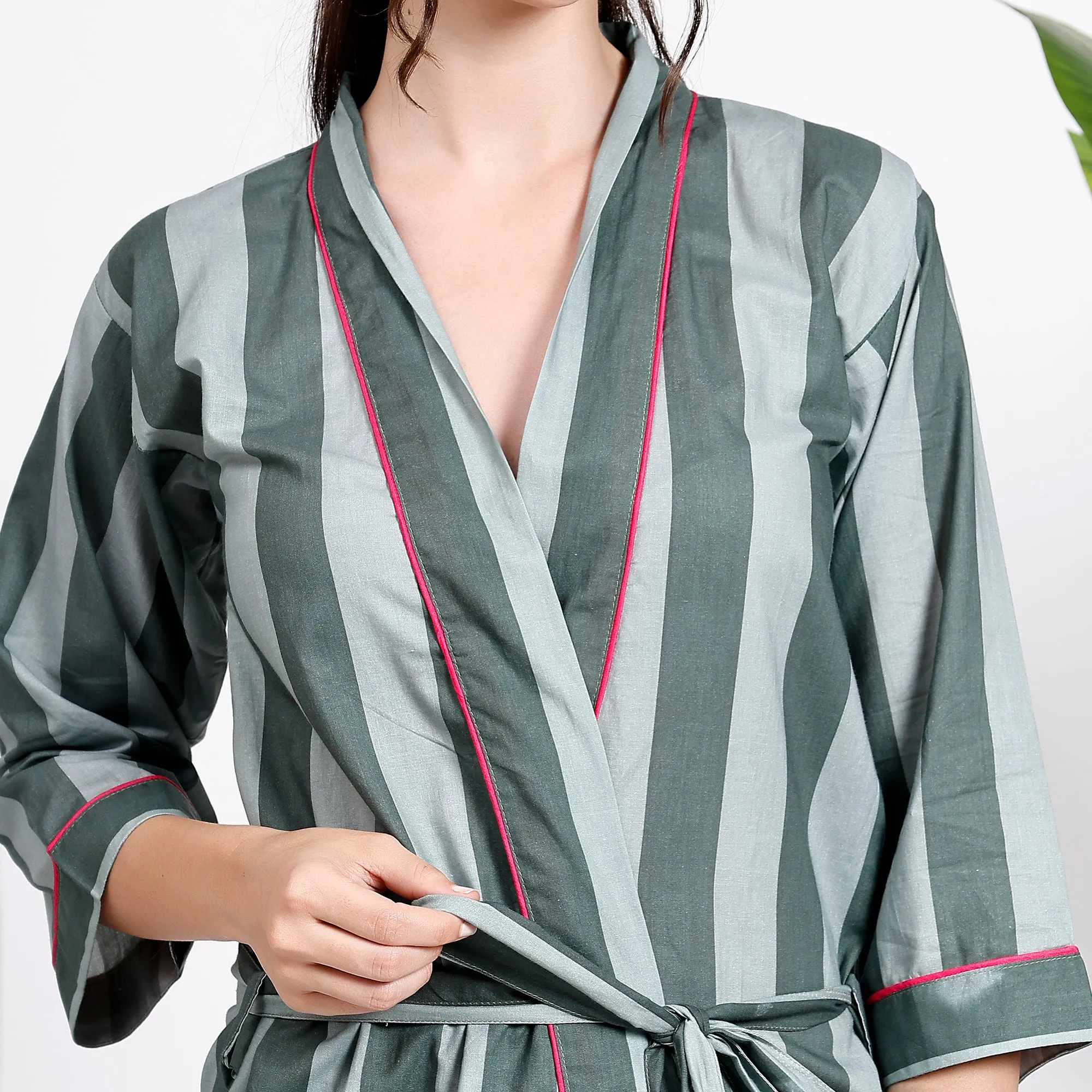 Cotton Duck Green Kimonos For A Beach Cover Ups