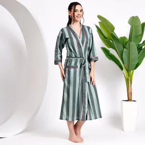 Cotton Duck Green Kimonos For A Beach Cover Ups