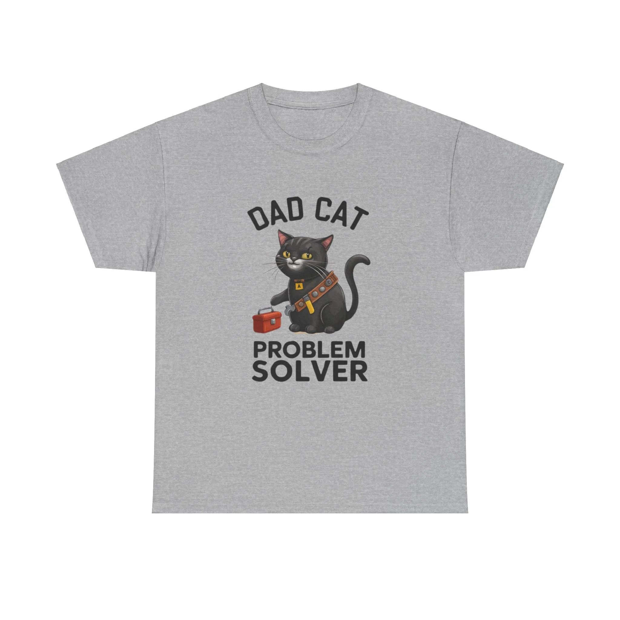Dad Cat Problem Solver Cotton T-Shirts