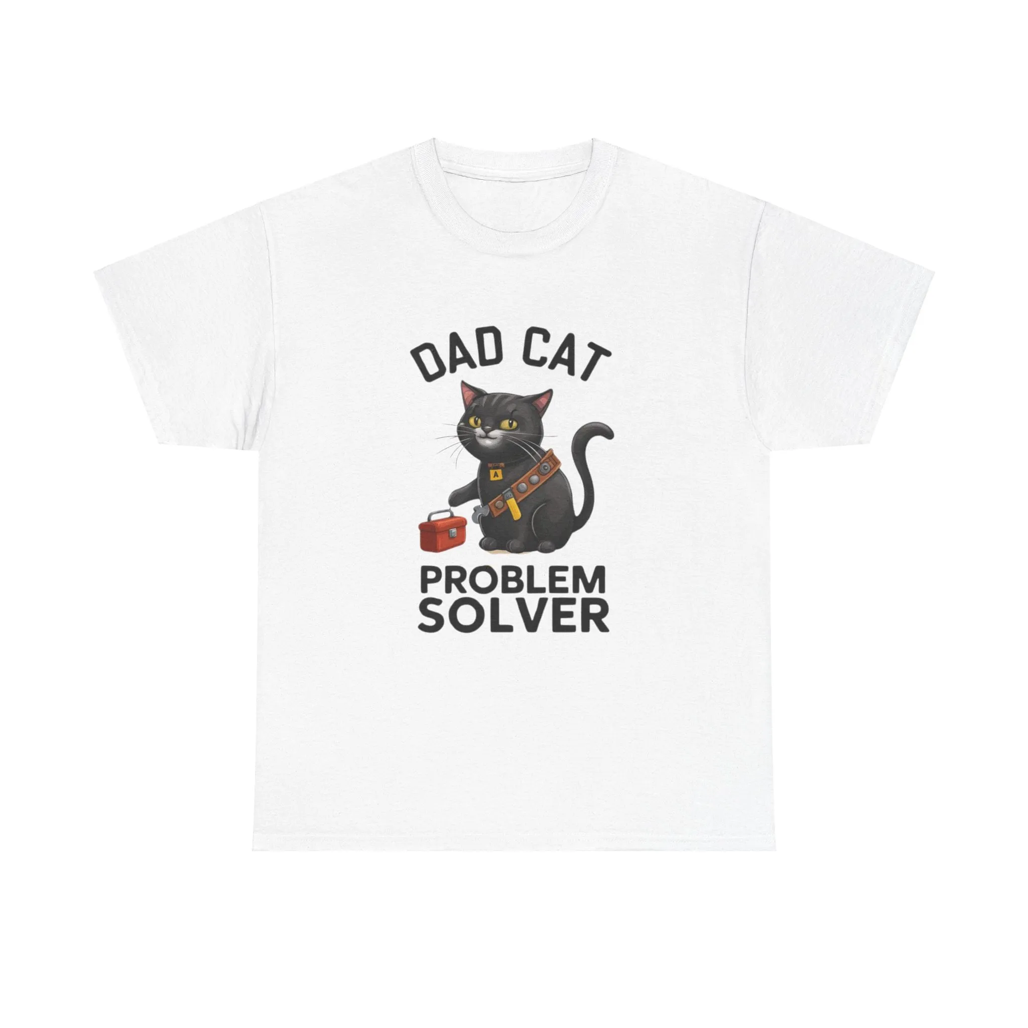 Dad Cat Problem Solver Cotton T-Shirts