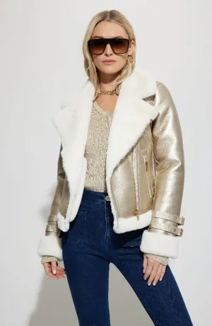 Dion Shearling Moto Jacket