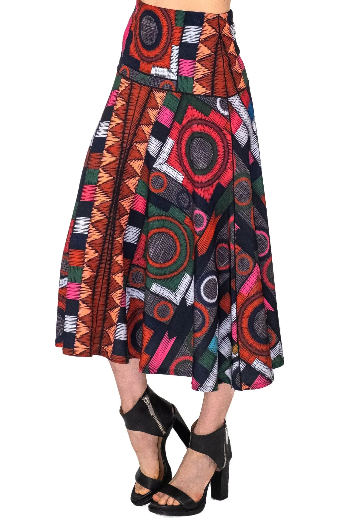 Double Waistband Boot 4 Panel Scarf Skirt