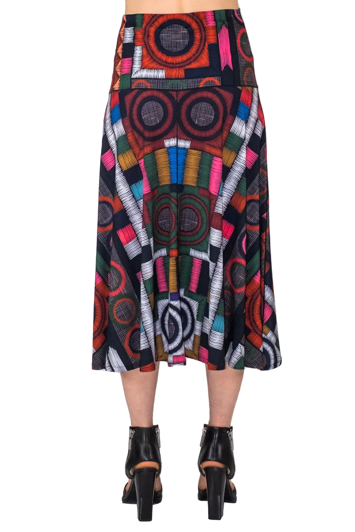 Double Waistband Boot 4 Panel Scarf Skirt
