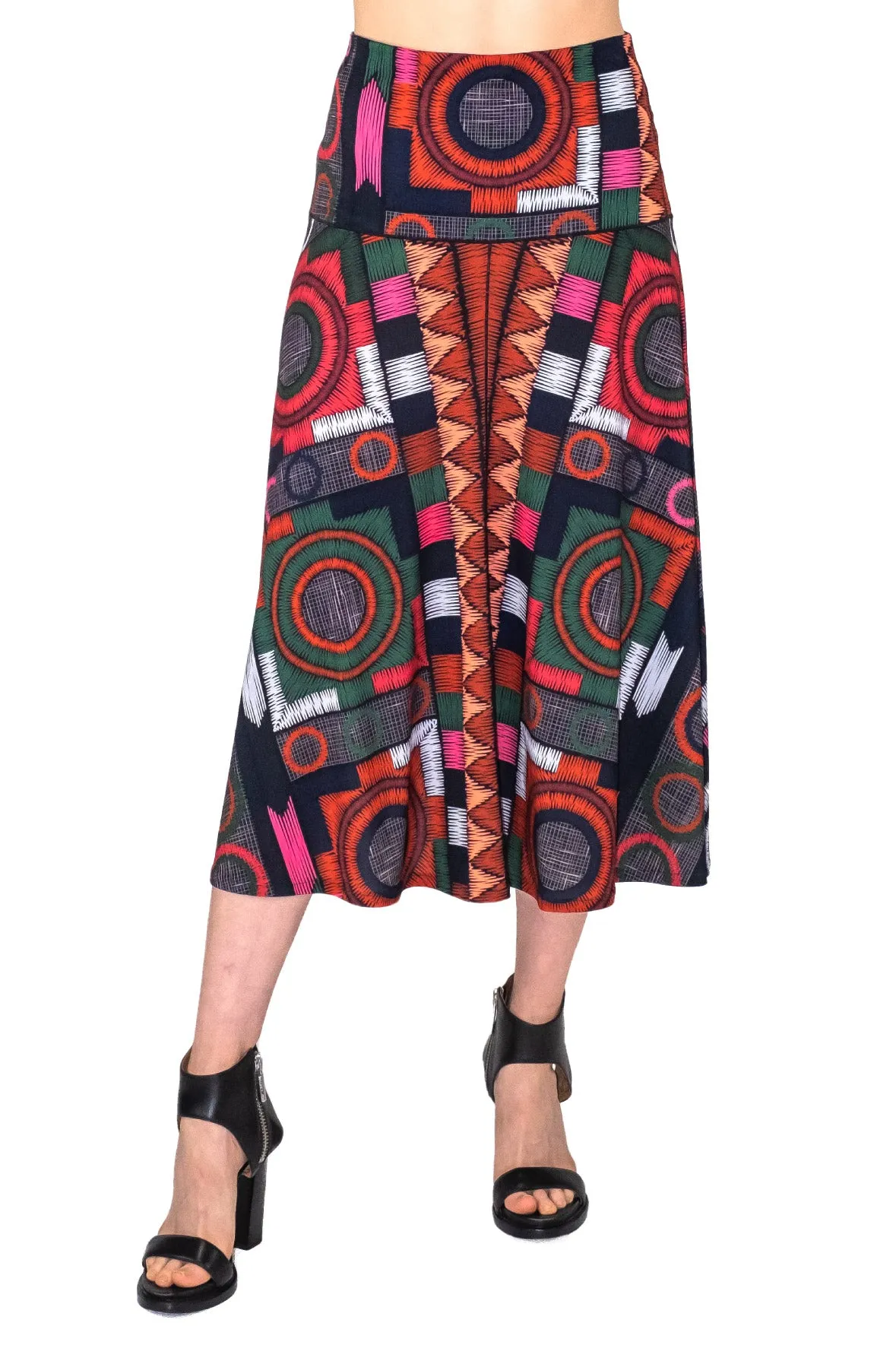 Double Waistband Boot 4 Panel Scarf Skirt