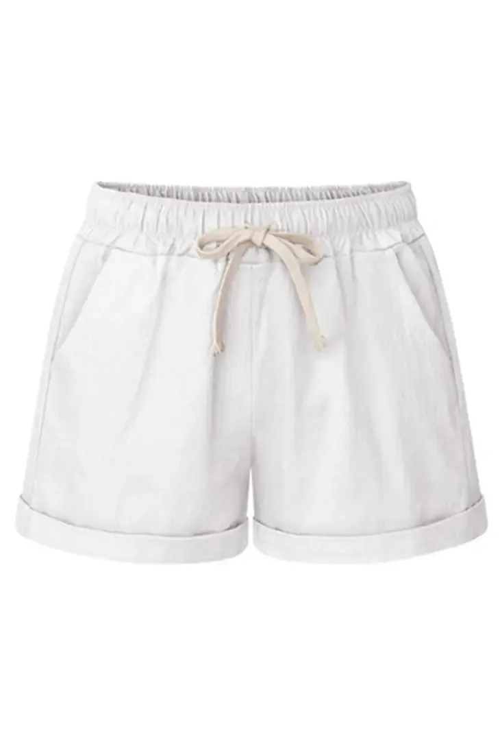 Drawstring Casual Rolled Shorts