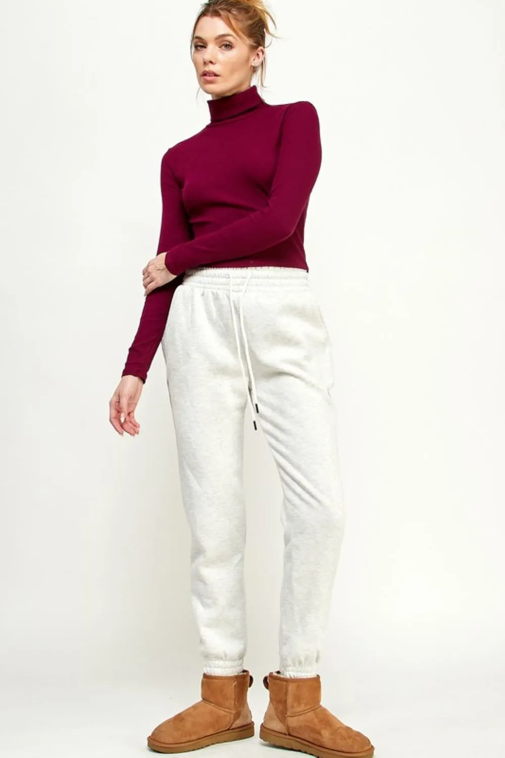 *EVERYDAY DRAWSTRING SWEATS HEATHER GREY