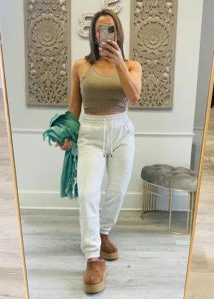 *EVERYDAY DRAWSTRING SWEATS HEATHER GREY