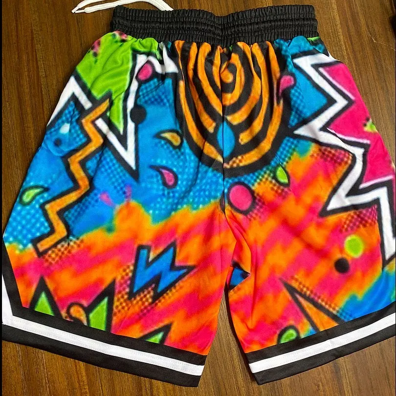 Fashion casual printed basketball shorts