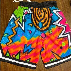 Fashion casual printed basketball shorts