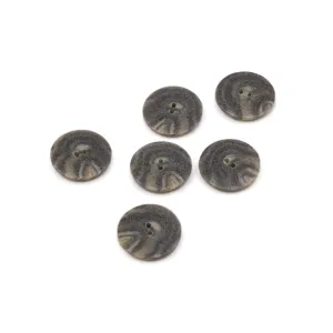 Graphite 25mm Recycled Polyester Buttons - Set of 6