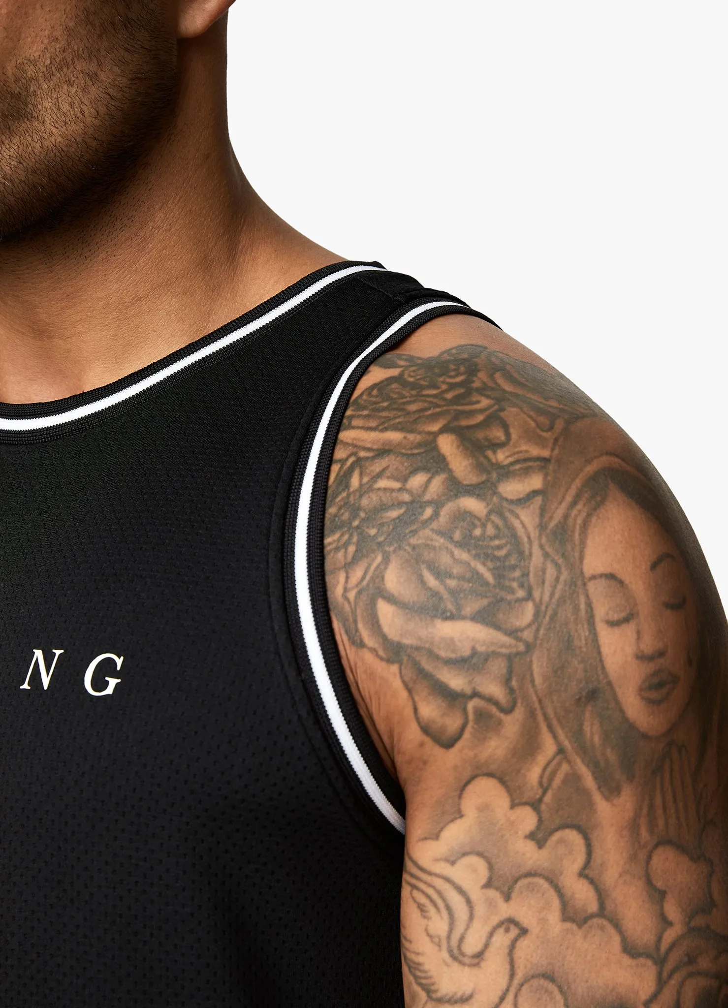 Gym King Brooklyn Mesh Vest - Black