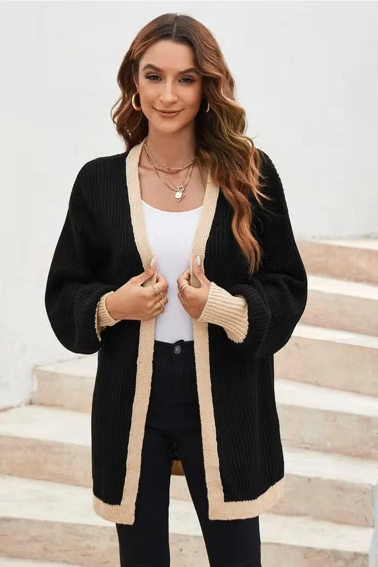 Hold Me Tight Plus Black Lantern Sleeve Cardigan (Size 2X)