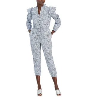 INC International Concepts Women's Printed Jumpsuit Peri Paisley Size M