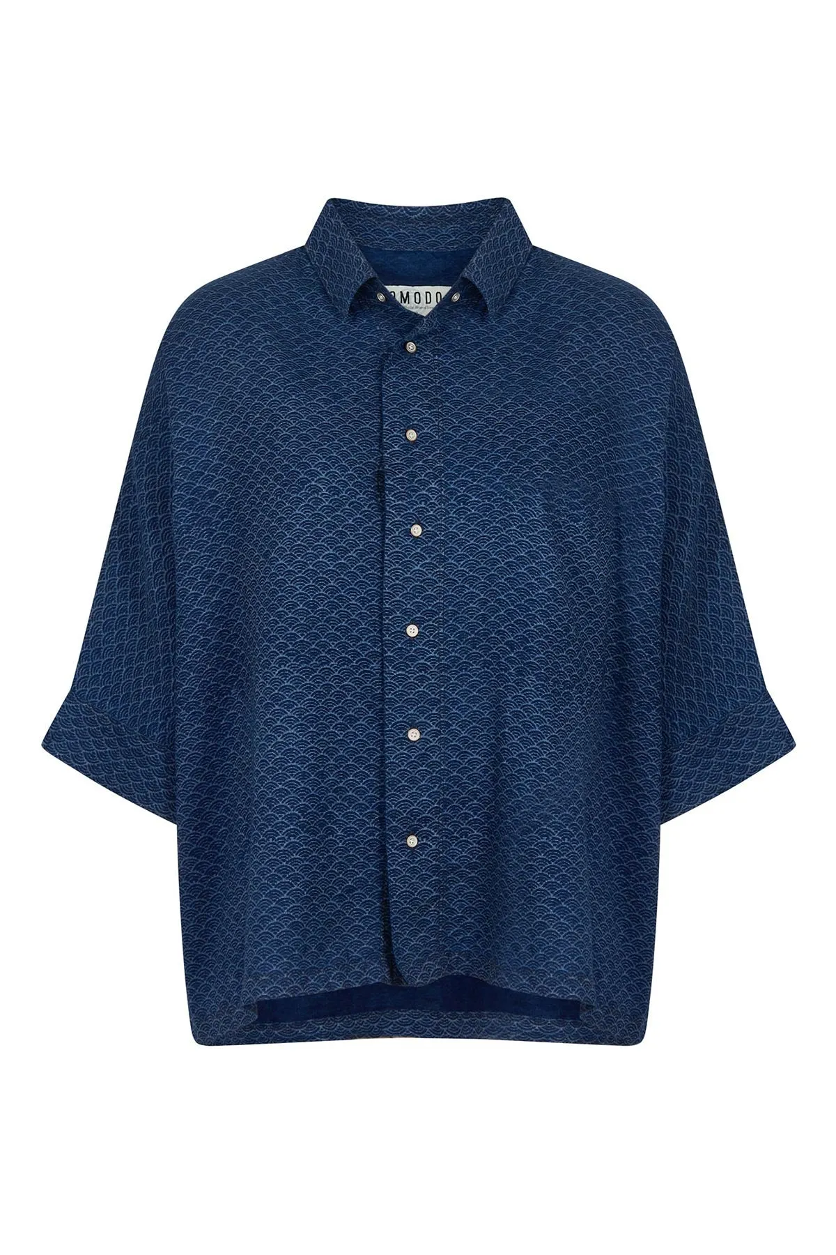 JAPAN Kimono Organic Cotton Shirt Indigo Dark