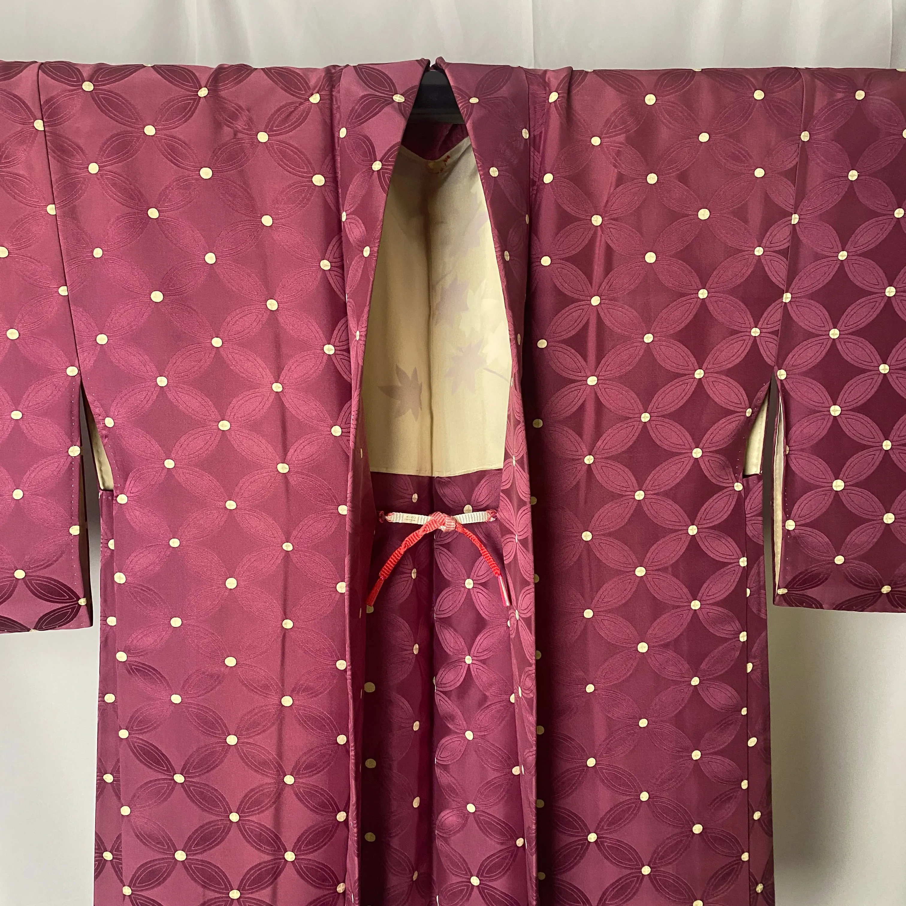 Japanese Vintage Haori, As is, Water Stain, Mulberry, Asanoha, Hemp leave motif, Jacket Cardigan,  Versatile top, Kimono, Loungewear-C-8