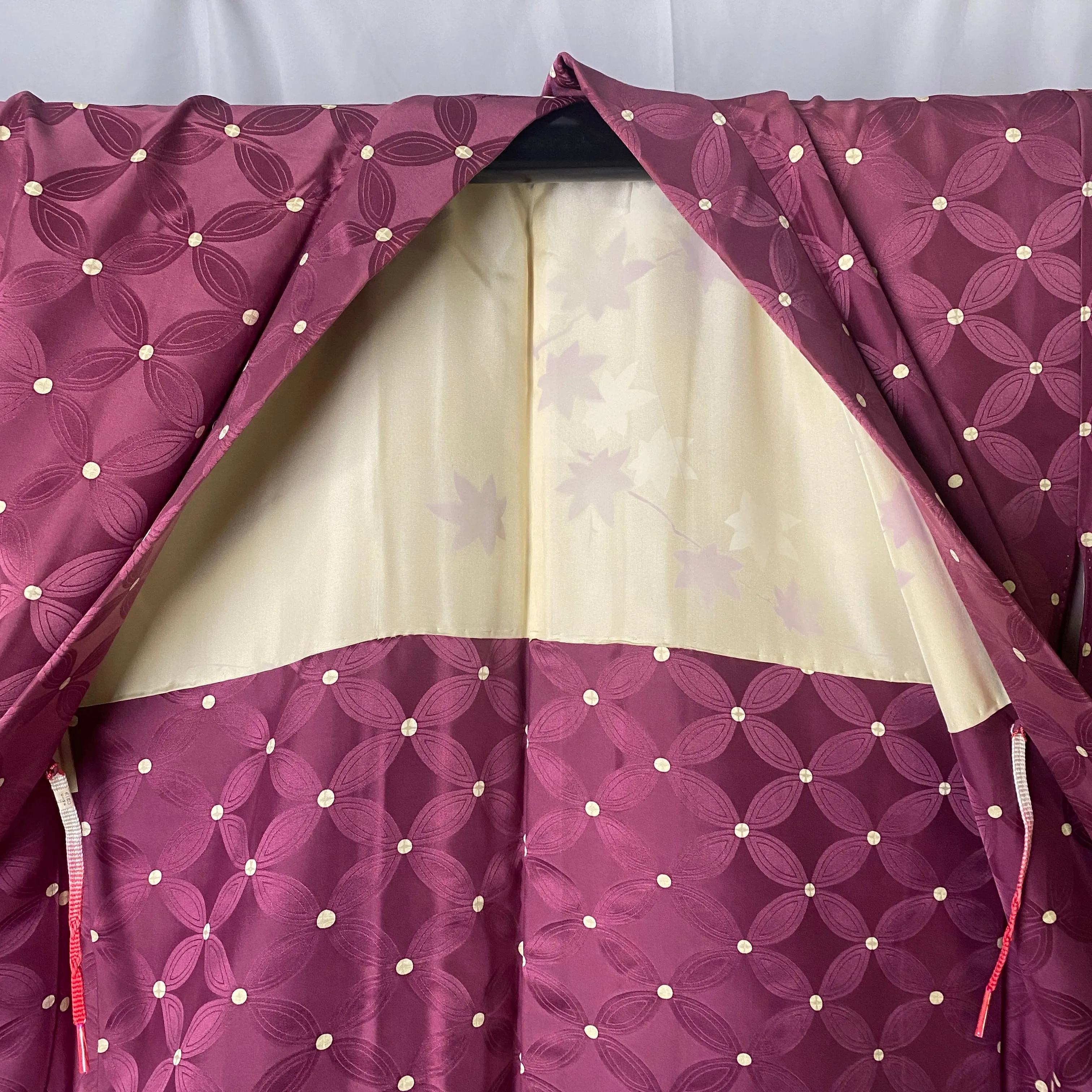 Japanese Vintage Haori, As is, Water Stain, Mulberry, Asanoha, Hemp leave motif, Jacket Cardigan,  Versatile top, Kimono, Loungewear-C-8