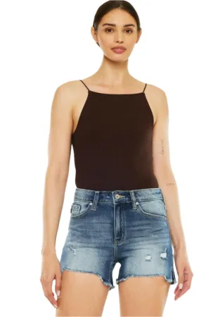 Kancan high-waisted denim shorts From Love Salve