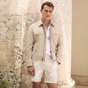 Leaf Print Chino Shorts