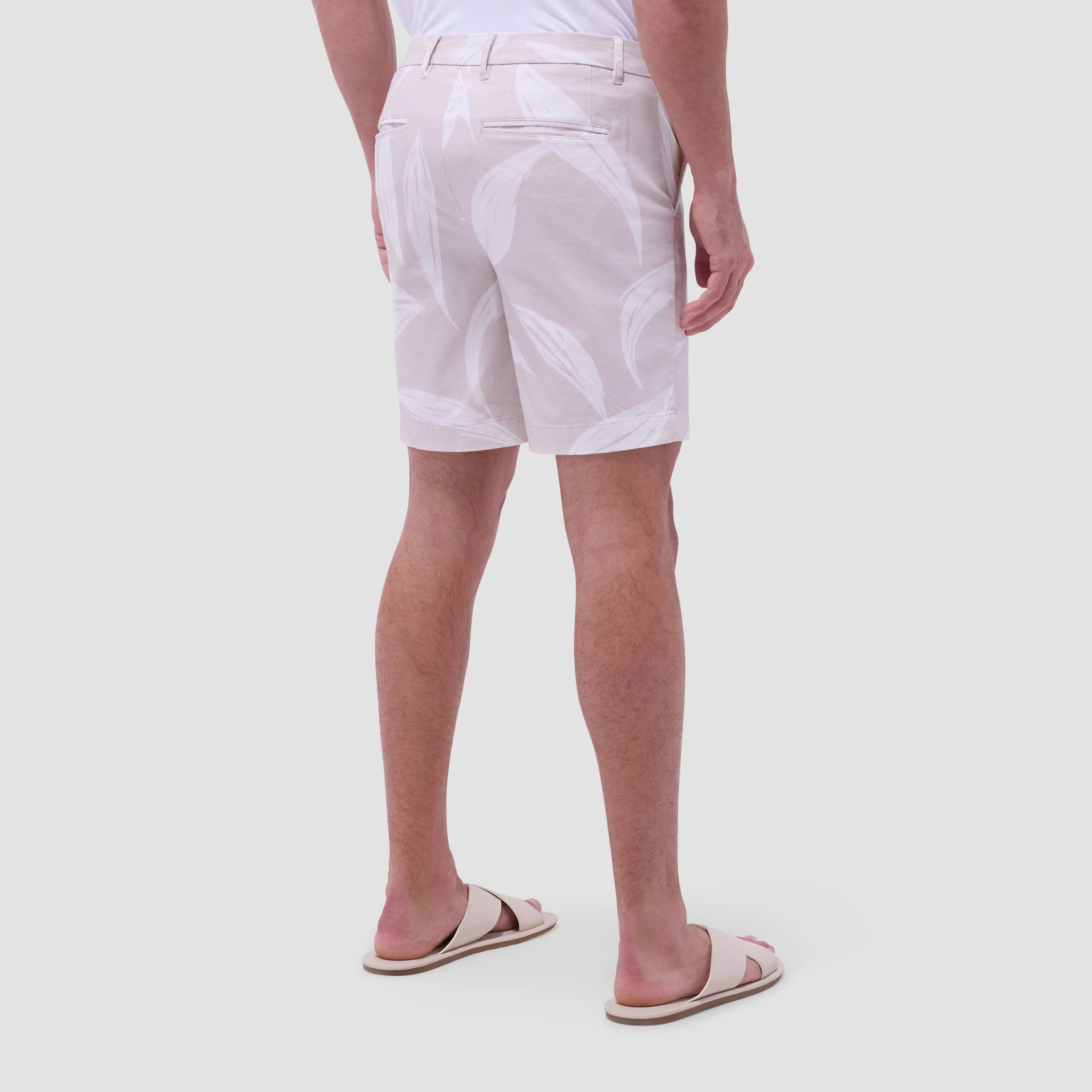Leaf Print Chino Shorts