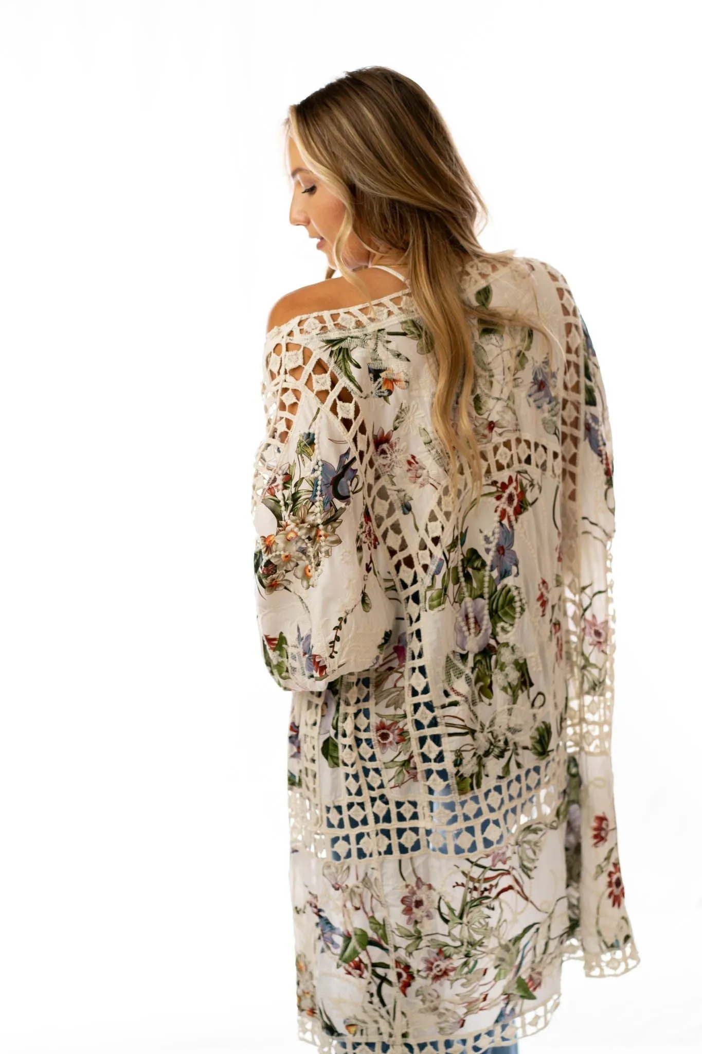 Let's Get Tropical Kimono - Ivory