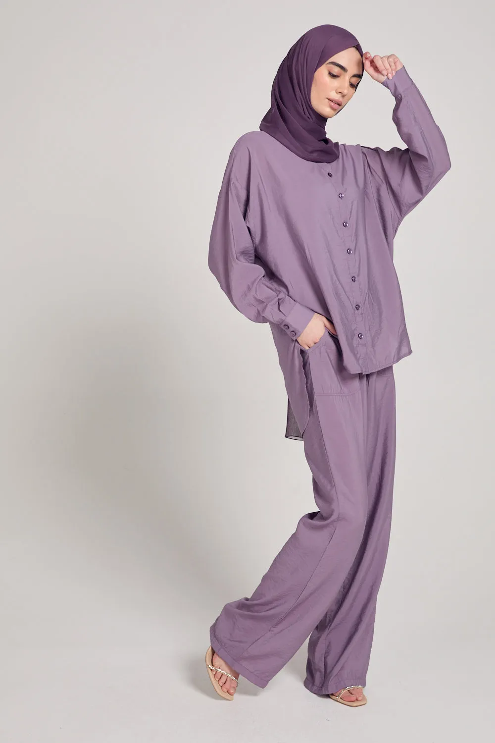 Lightweight Co-Ord Set - Regal Orchid