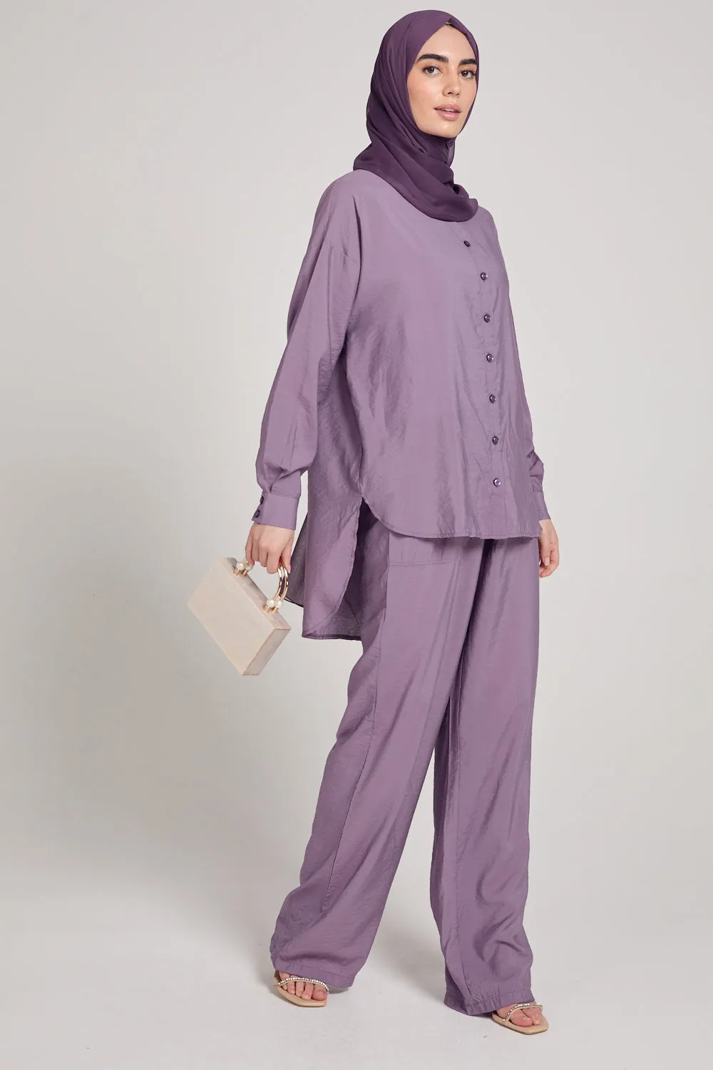 Lightweight Co-Ord Set - Regal Orchid