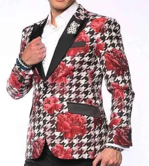 Men's Red Polka Dots Jackets Blazer