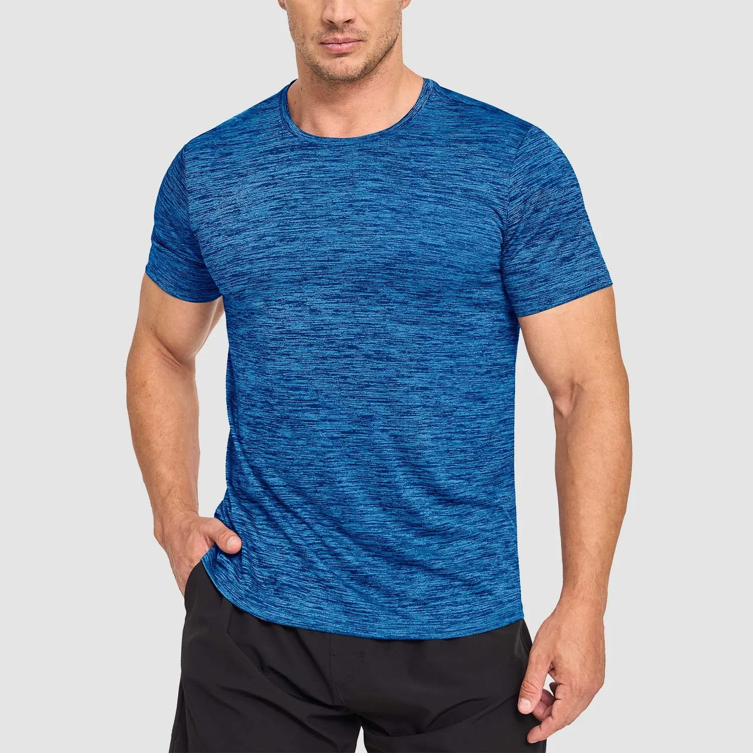 Men's T-Shirts Quick Dry Athletic Shirts Short Sleeve Running Wokout Crew Neck Tee
