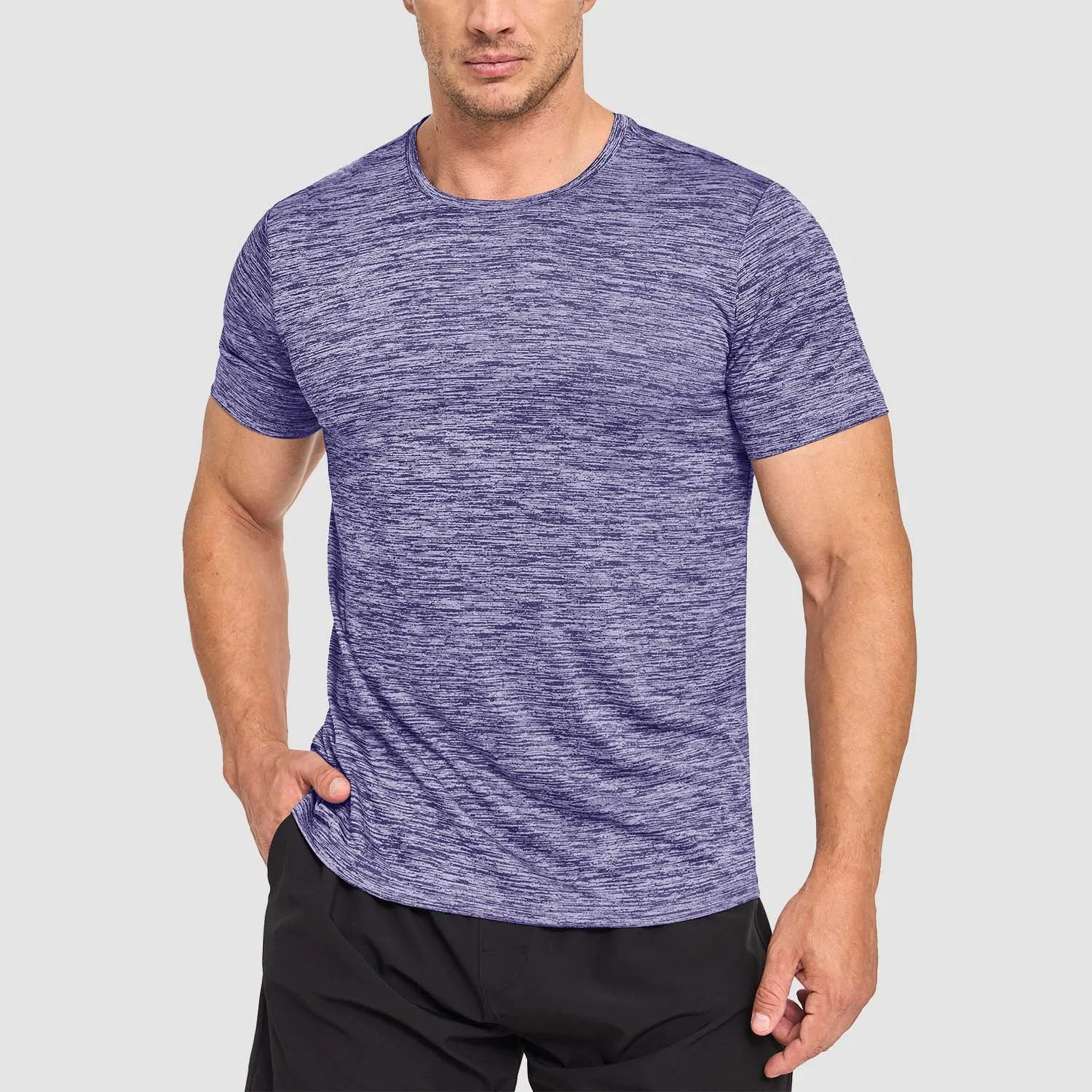 Men's T-Shirts Quick Dry Athletic Shirts Short Sleeve Running Wokout Crew Neck Tee