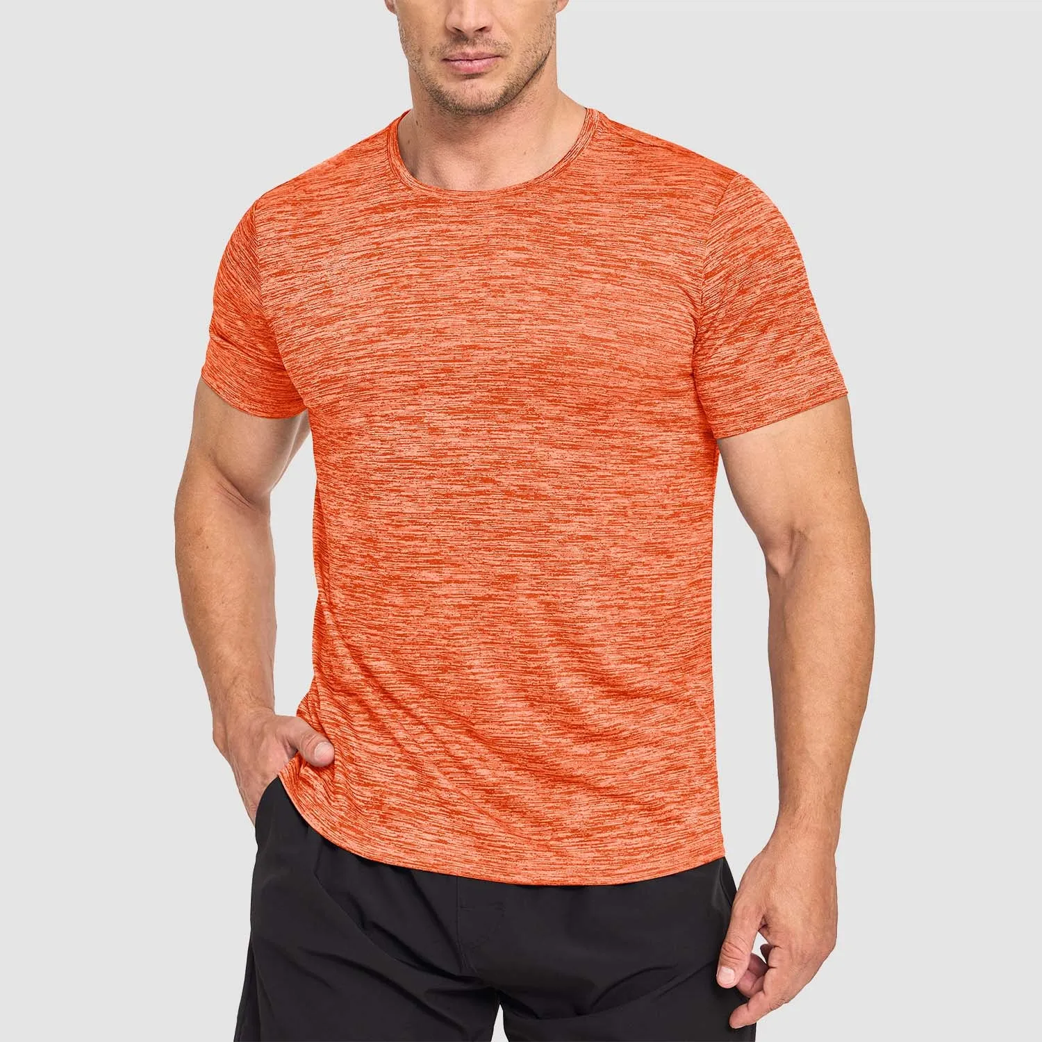 Men's T-Shirts Quick Dry Athletic Shirts Short Sleeve Running Wokout Crew Neck Tee